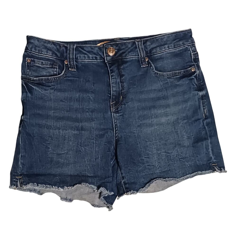 Seven7 Womens jorts High-Rise  Jean shorts with raw hems Size 8, 30Wx4.5L
